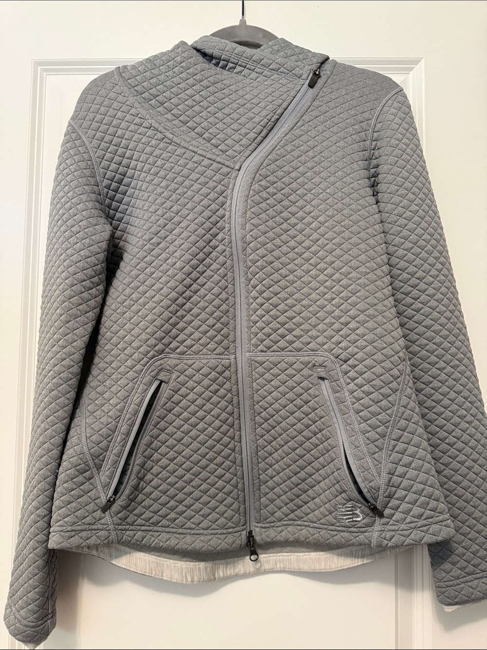 New Balance Quilted Light Gray Utility Jacket